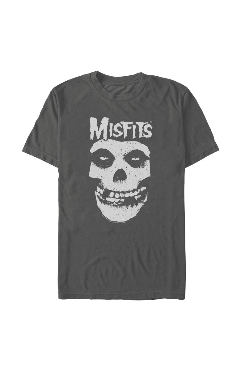 Misfits Men's Misfits Classic Fiend Skull Logo Distressed Graphic T-Shirt, Alternate, color, Pepper