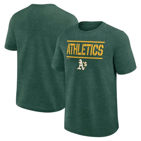 Men's Fanatics Heather Green Athletics Top Notch T-Shirt