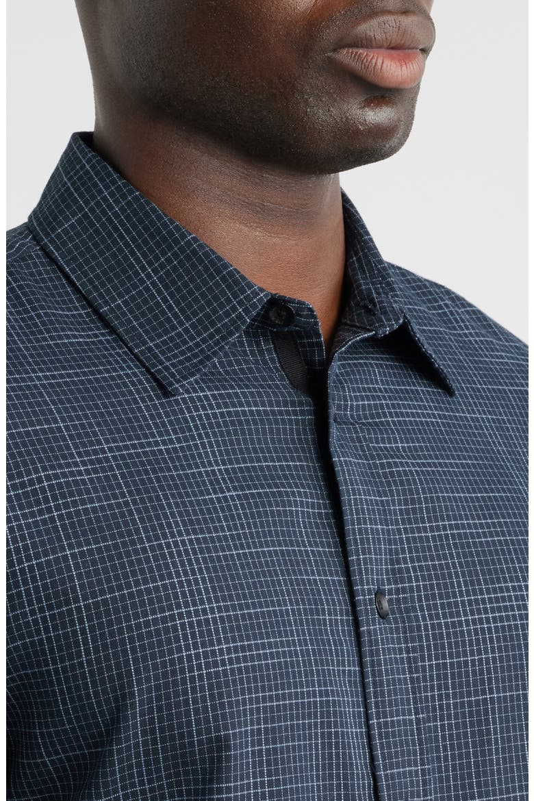 Tomlin Crosshatch Cotton Button-Up Shirt, Alternate, color, BLUE