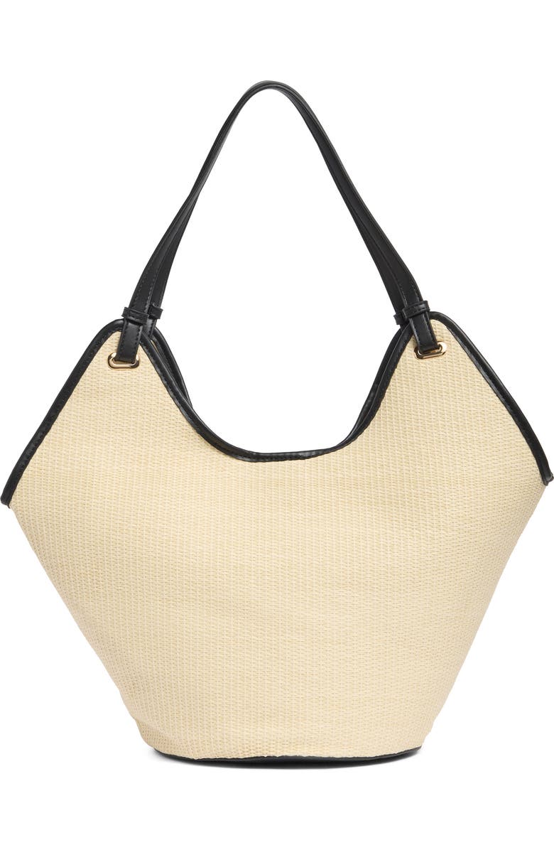 URBAN EXPRESSIONS HANDBAGS Straw Tote Bag, Main, color, Black