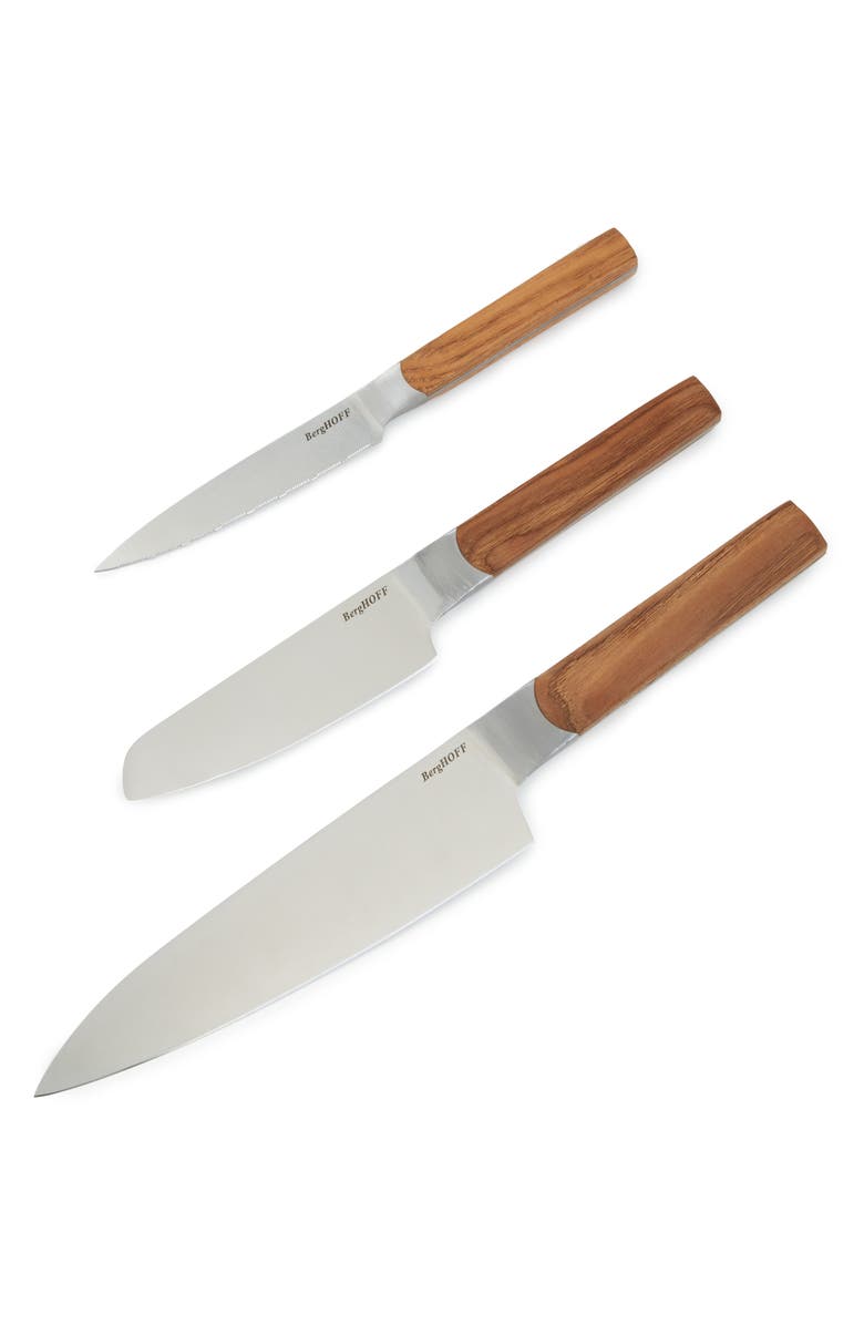 BergHOFF Dina 3-Piece Knife Set, Main, color, Brown