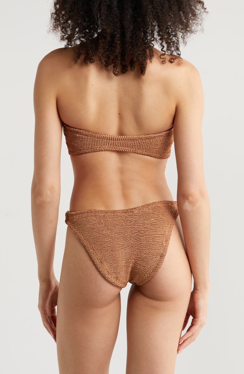 Hunza G Gloria O-Ring Seersucker Two-Piece Swimsuit, Alternate, color, 