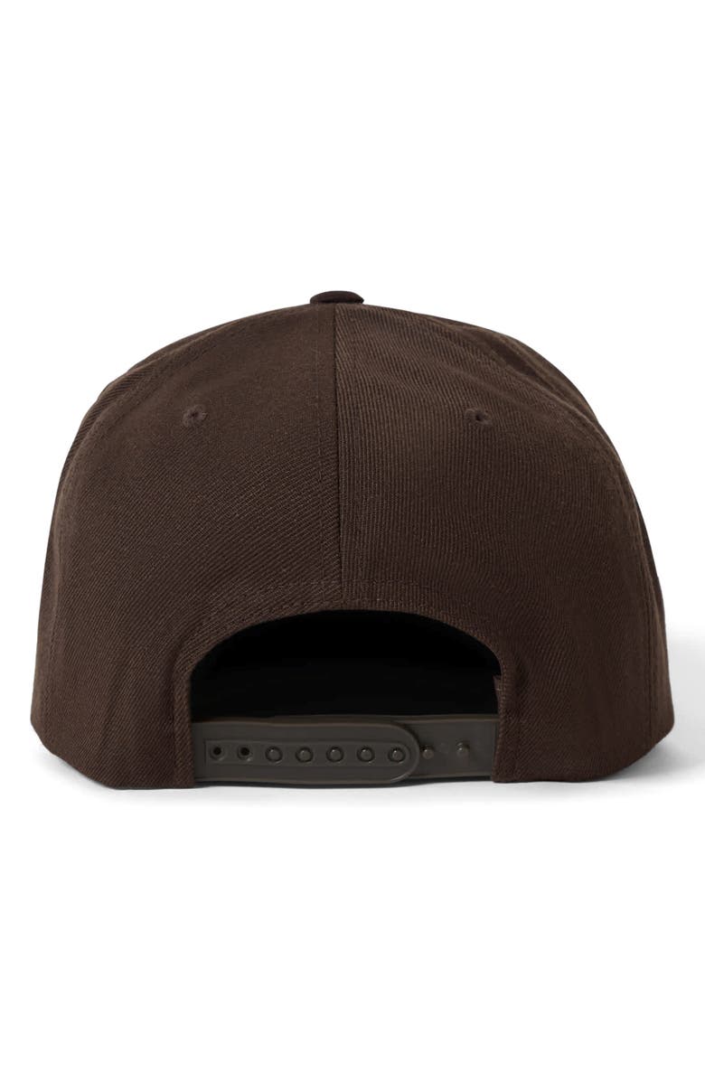 Brixton Oath III Snapback Baseball Cap, Alternate, color, Pinecone Brown/ Brown Suede