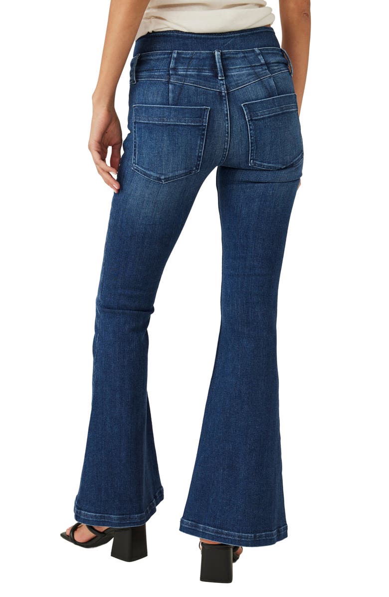 Free People After Dark Button Fly Wide Leg Jeans, Alternate, color,