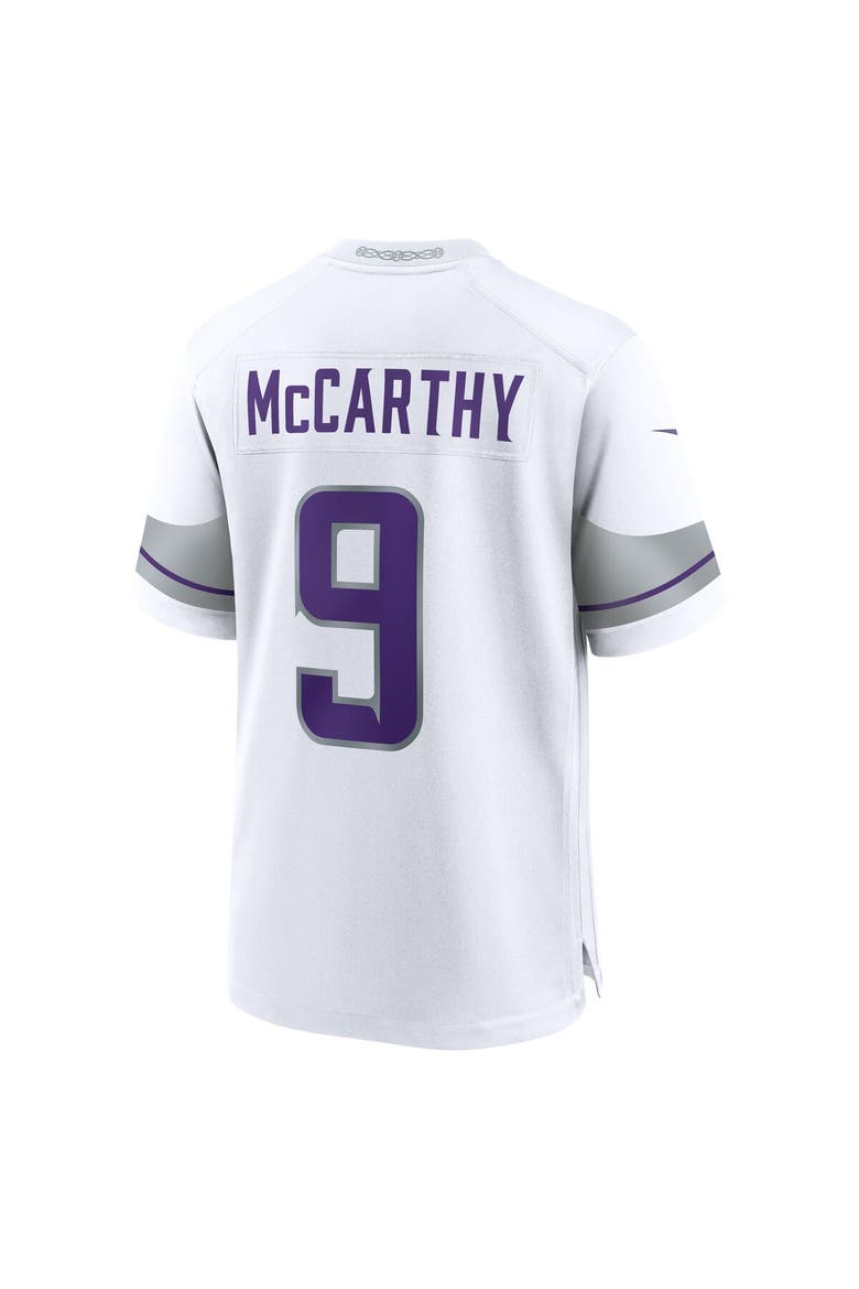 Men's Nike J.J. McCarthy White Minnesota Vikings Alternate Game Player Jersey, Alternate, color, White