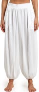 La Blanca Puckered Up Crochet Detail Cover-Up Balloon Pants