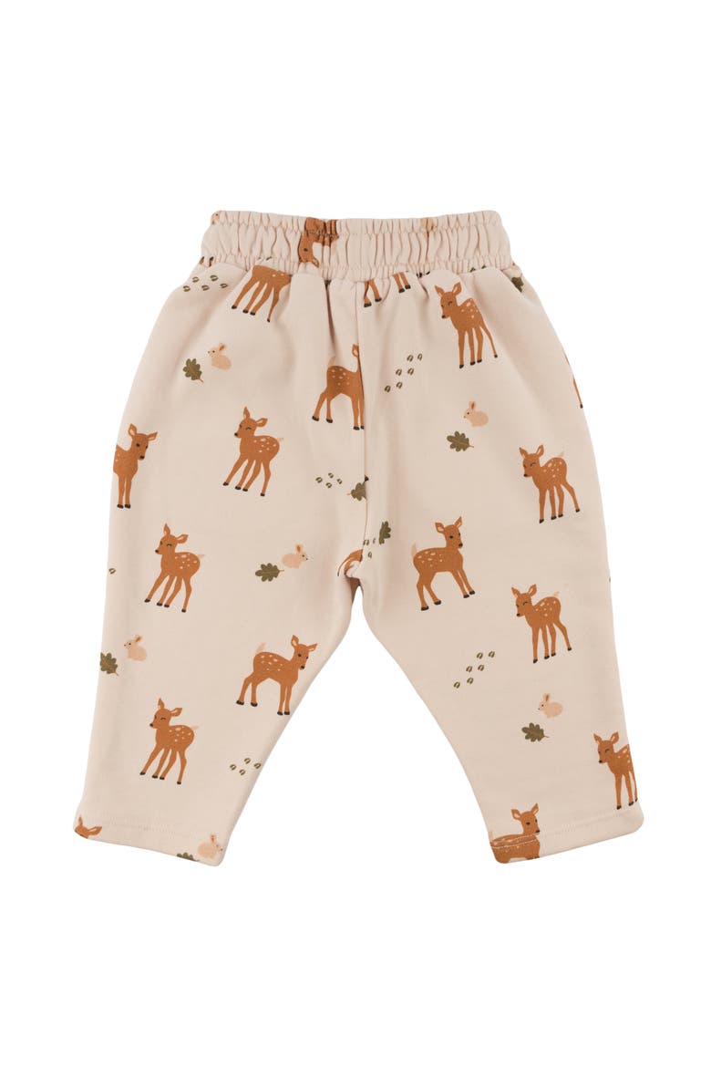 Deer Print Pocket Jogger- Infant, Alternate, color, Pale Pink