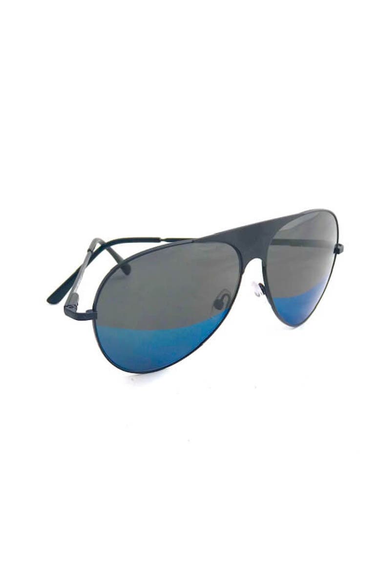 Elevated Aviator Polarized Sunglasses, Alternate, color, BlkNBlu