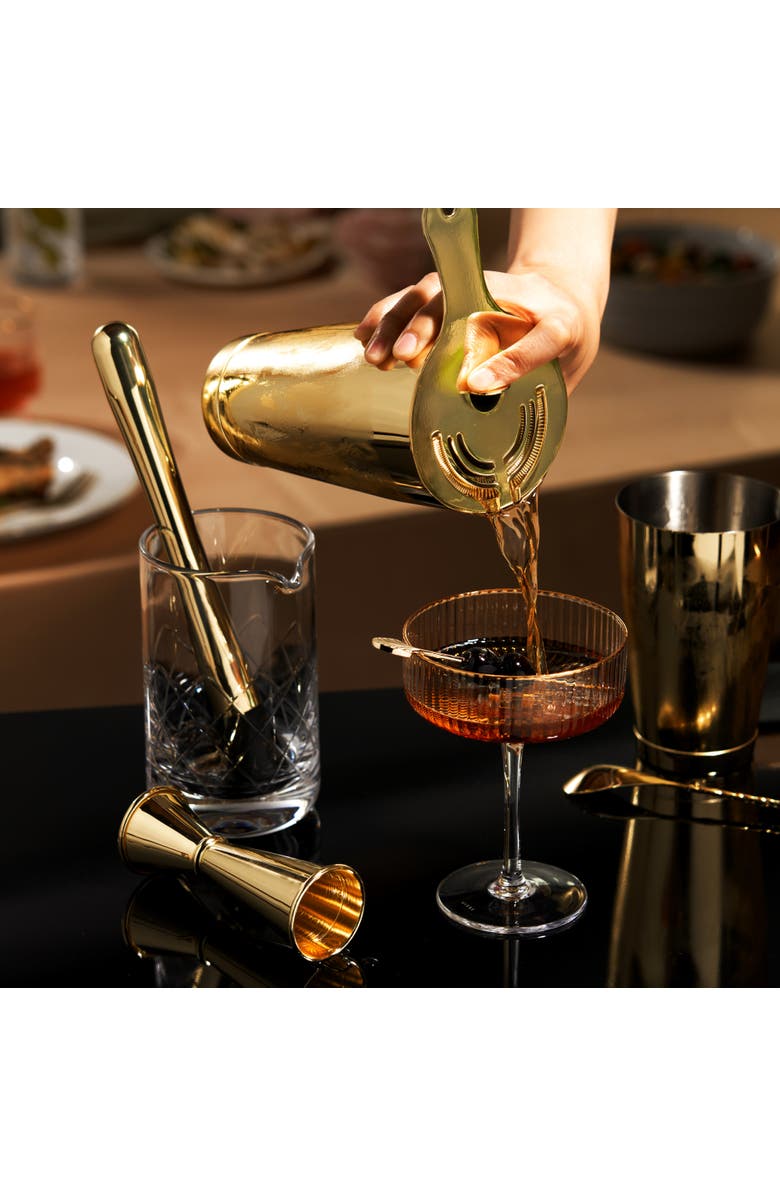Viski Belmont 7-Piece Barware Set, Alternate, color, Gold