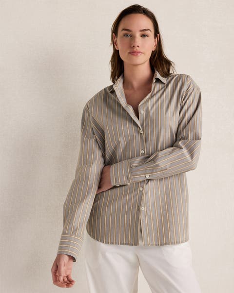 The Daily Shirt in Organic Cotton Poplin Stripe