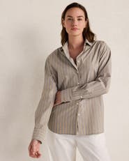 Haven Well Within The Daily Shirt in Organic Cotton Poplin Stripe