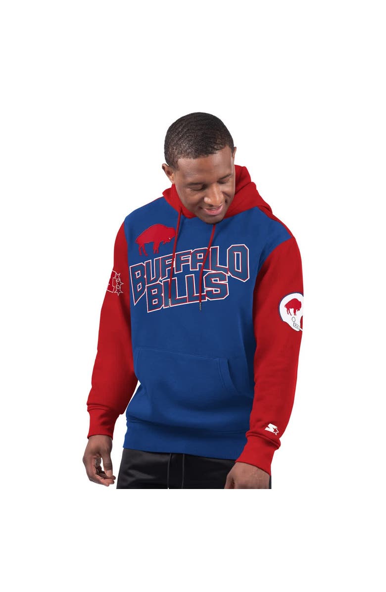 STARTER Men's Starter Royal Buffalo Bills Extreme Vintage Logo Pullover Hoodie, Main, color, 