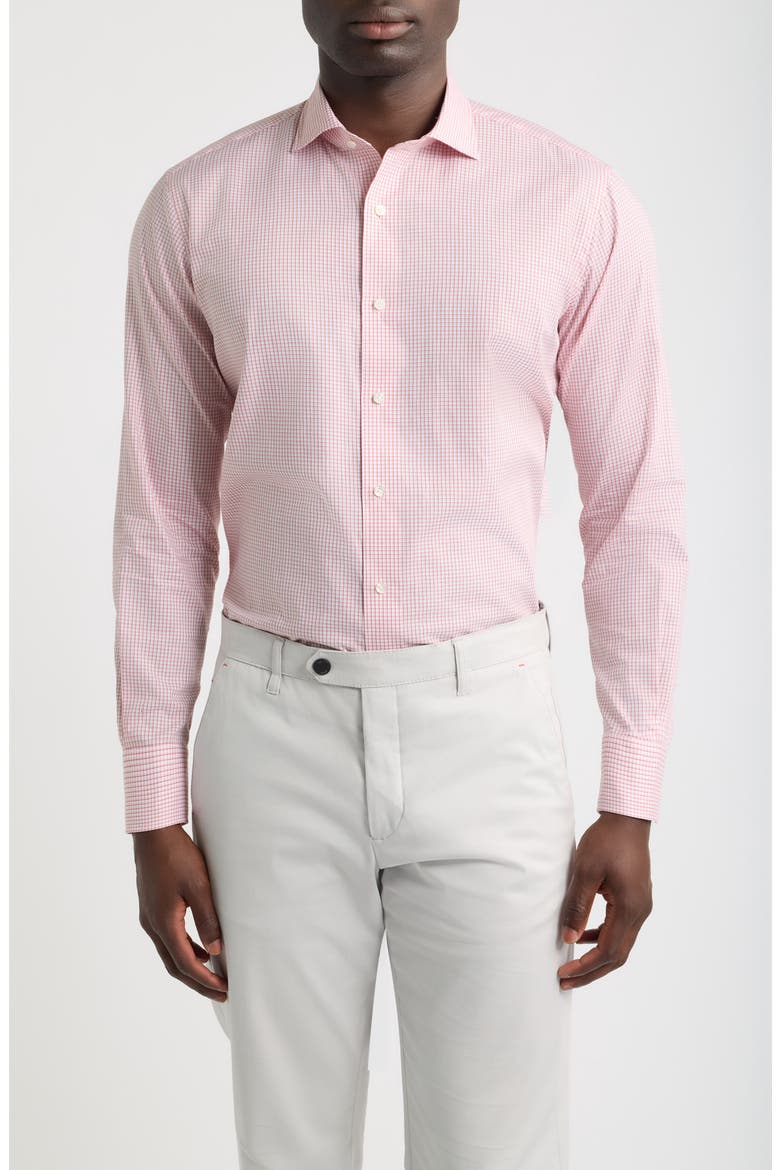 Crown Crafted Kenneth Grid Cotton Shirt, Main, color, REDWOOD