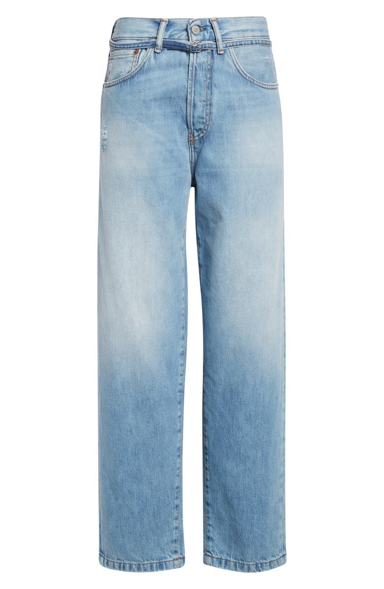 Acne Studios 1991 Toj Distressed High Waist Loose Fit Jeans, Alternate, color, Light Blue