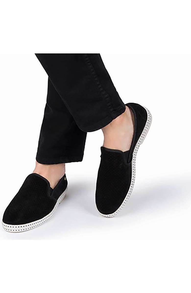 Rivieras Suede Slip-On Loafer, Alternate, color, Black