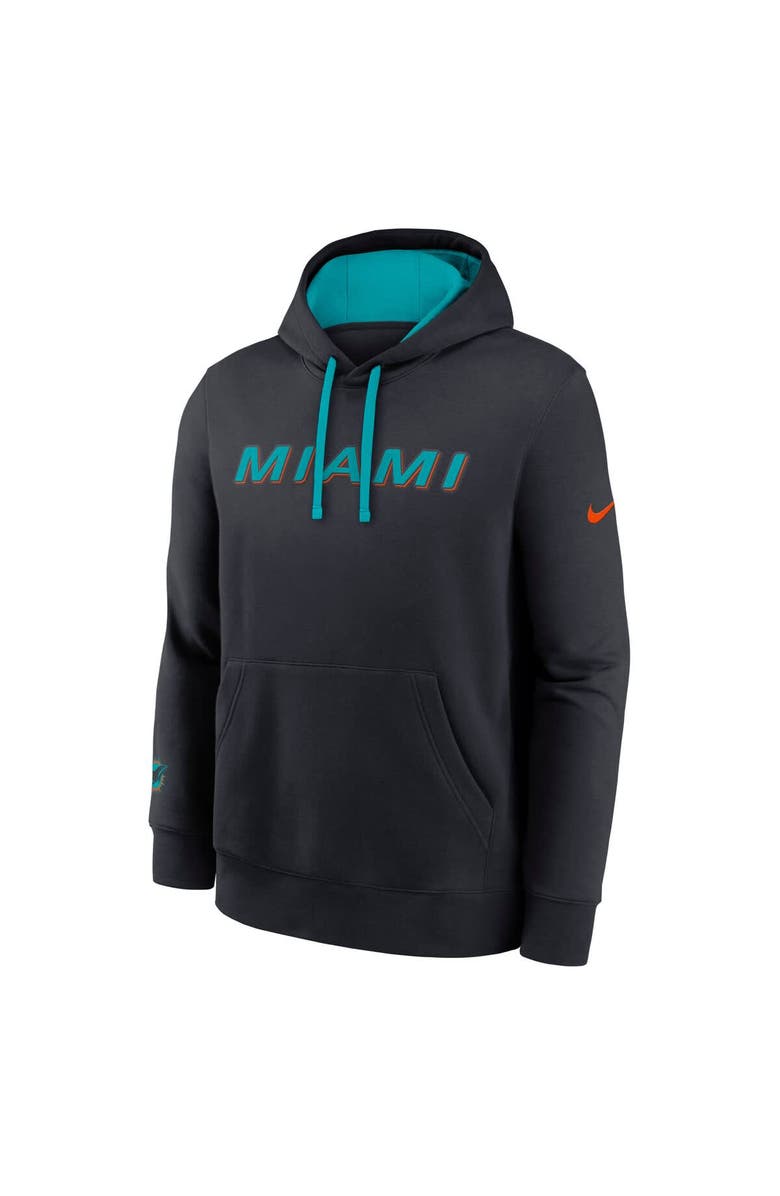 Nike Men's Nike Pitch Blue Miami Dolphins 2025 Rivalries Collection Club Hoodie, Alternate, color, Navy