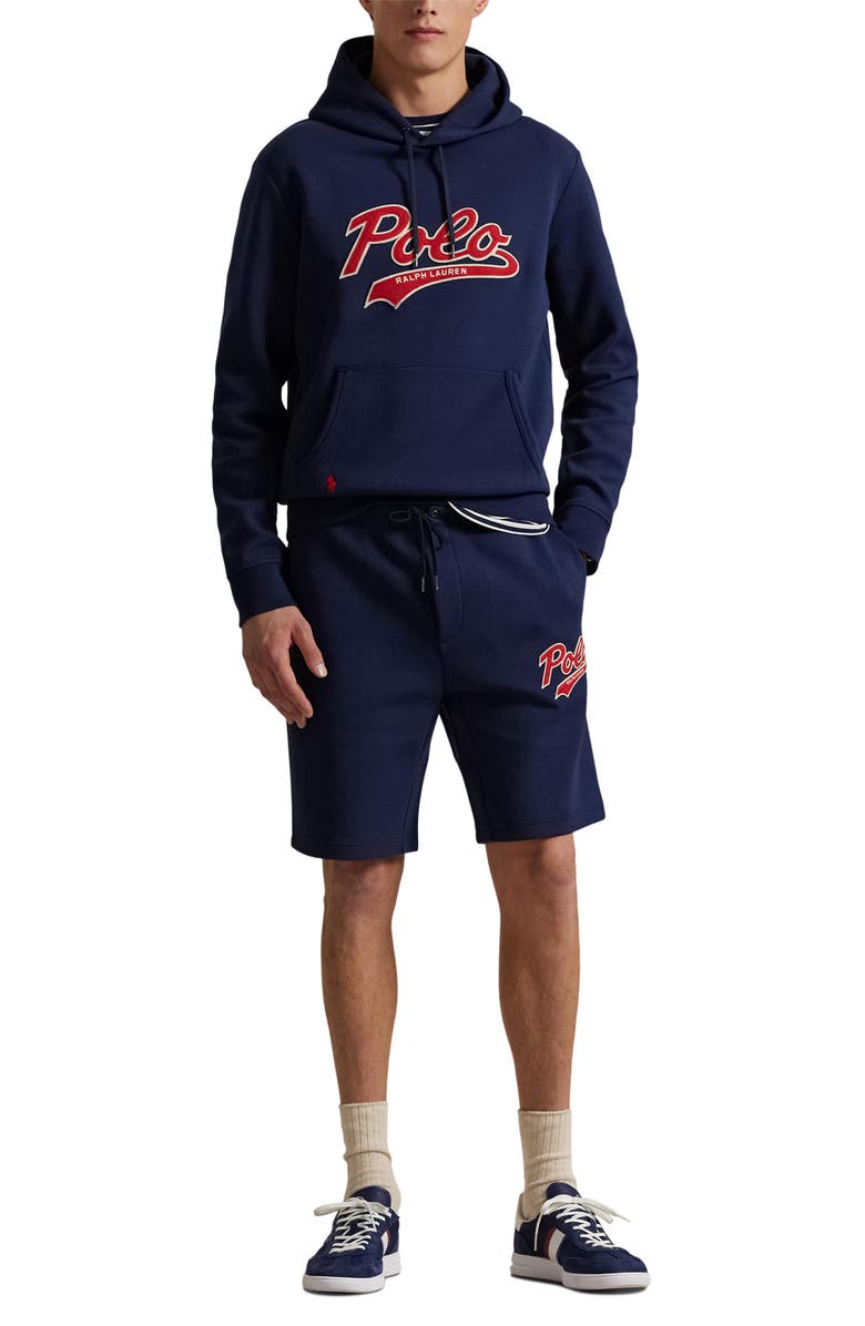 Polo Ralph Lauren Logo Appliqué Hoodie, Alternate, color, Cruise Navy