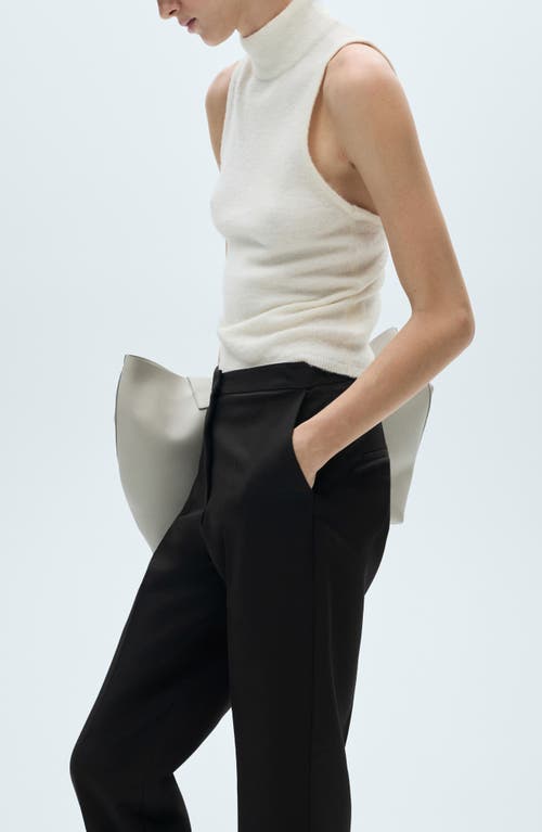 Mango Straight Suit Pants In Black