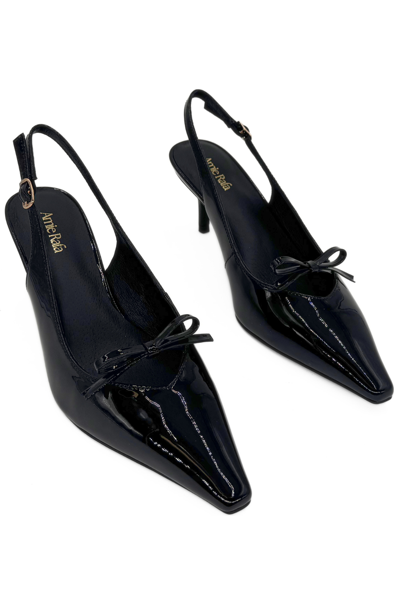 Amie Rafa Georgia Pointy Toe Bow Heels, Alternate, color, Black