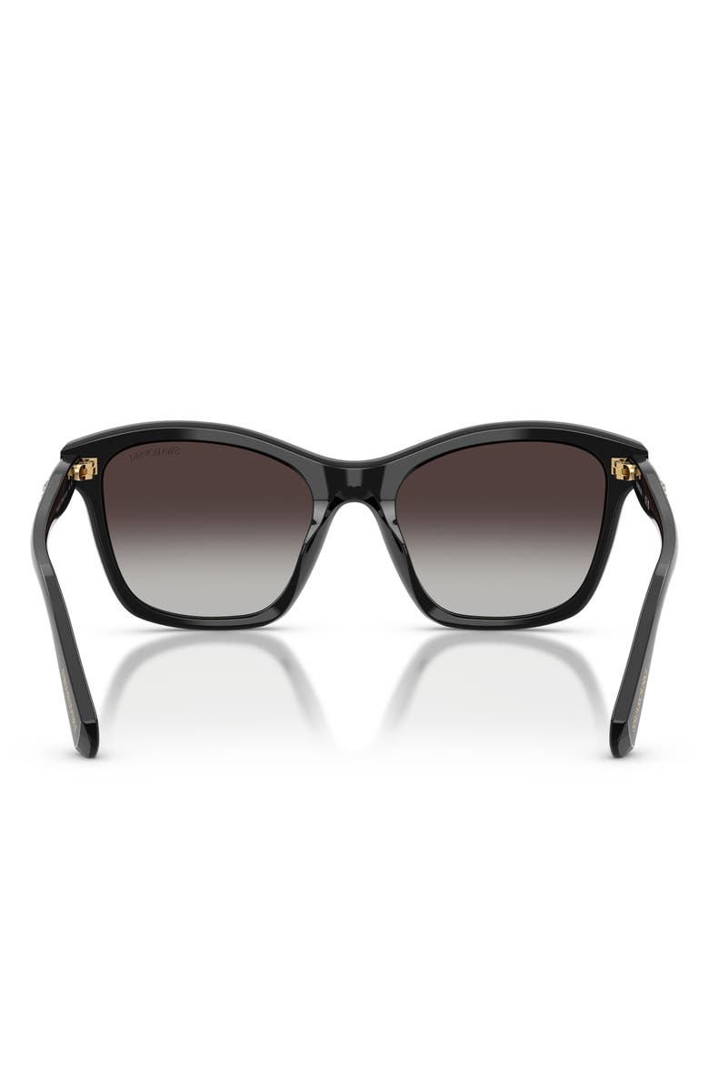 Swarovski 54mm Gradient Square Sunglasses, Alternate, color, Black / Gradient Grey