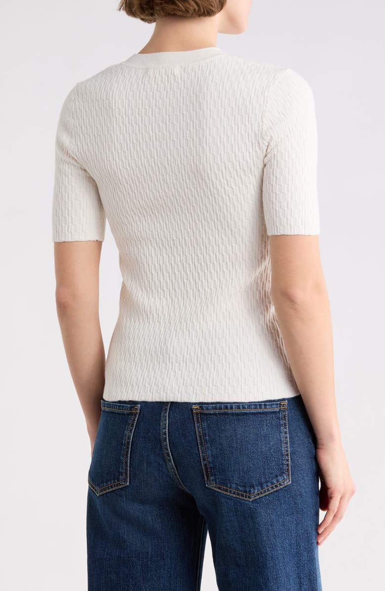 rag & bone Tam Short Sleeve Sweater, Alternate, color, Ivory