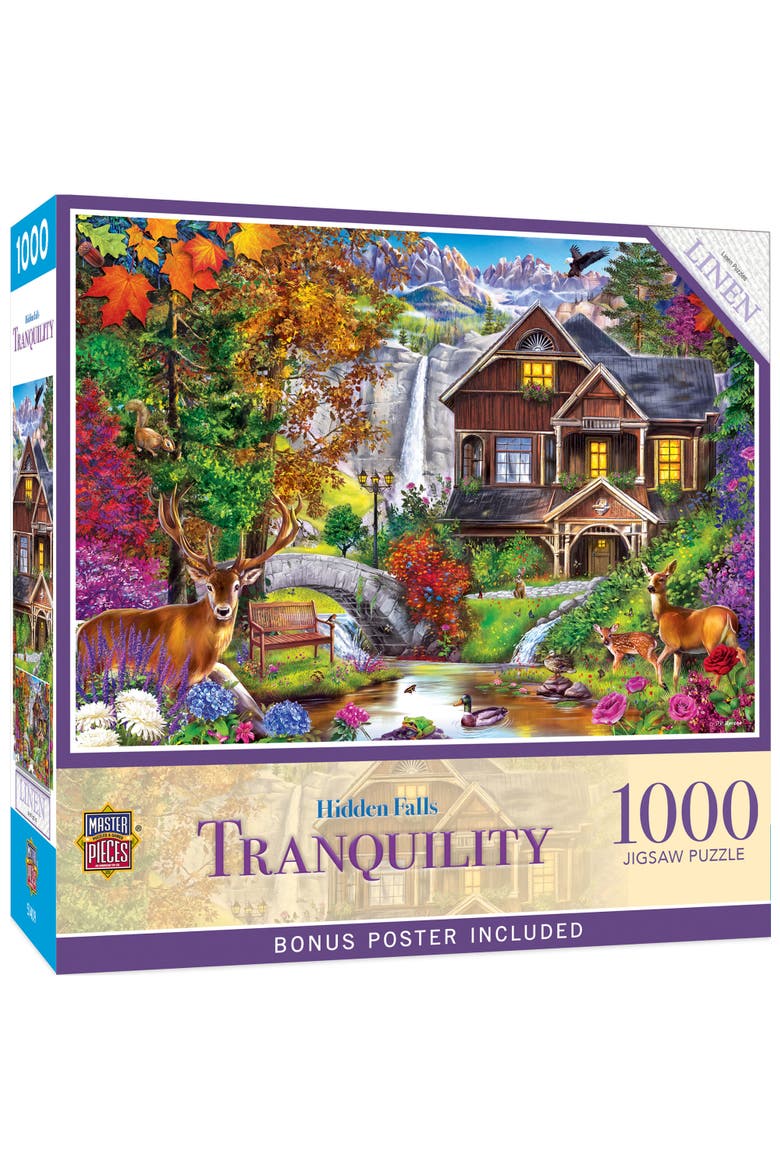 Hidden Falls Cottage 1000 Piece Puzzle, Main, color, Multicolor