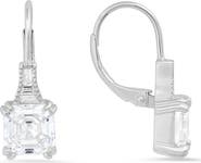 Queen Jewels Sterling Silver Vintage CZ Leverback Earrings