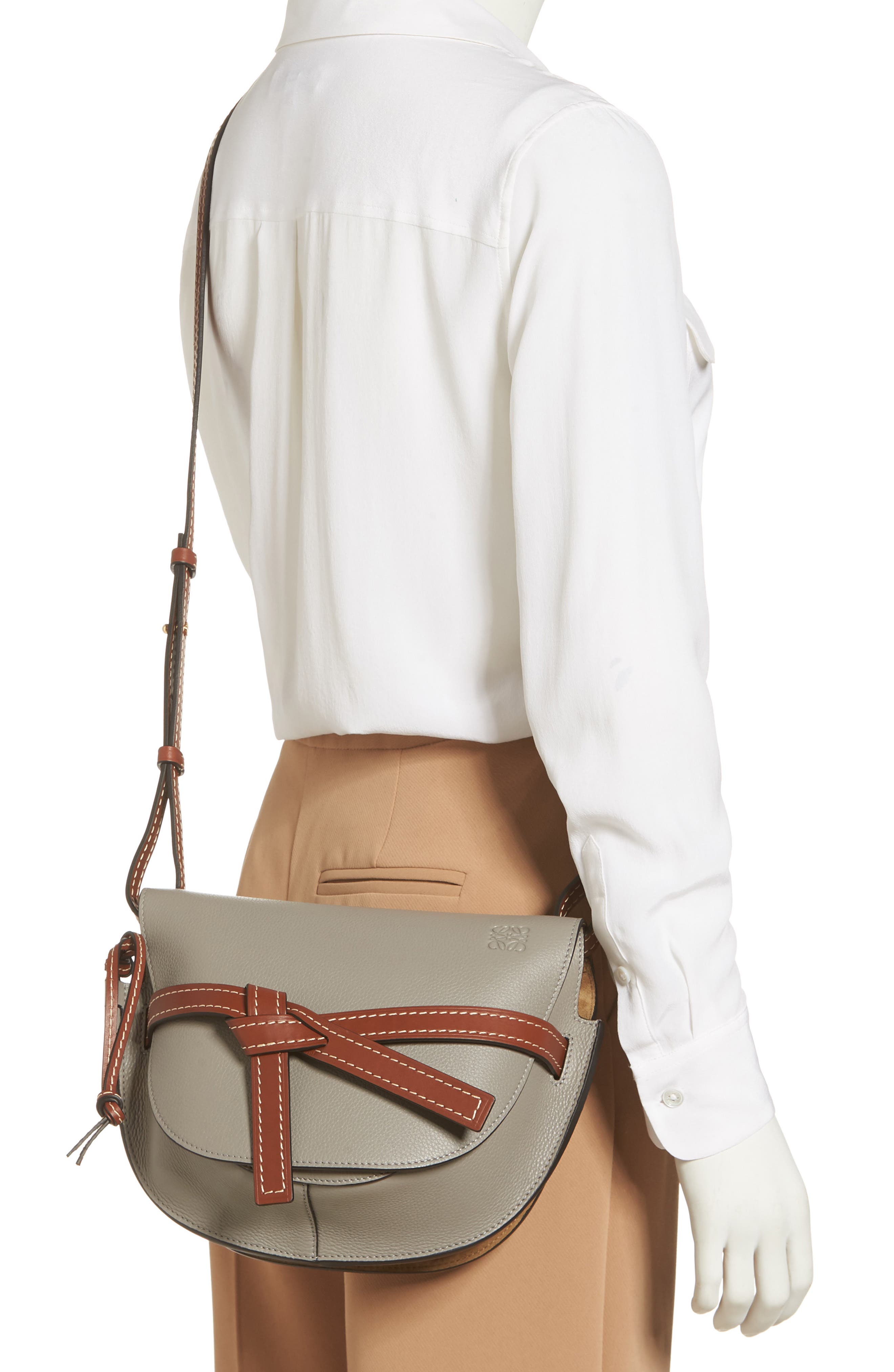 Loewe Gate Small Leather Crossbody Bag, Alternate, color, 