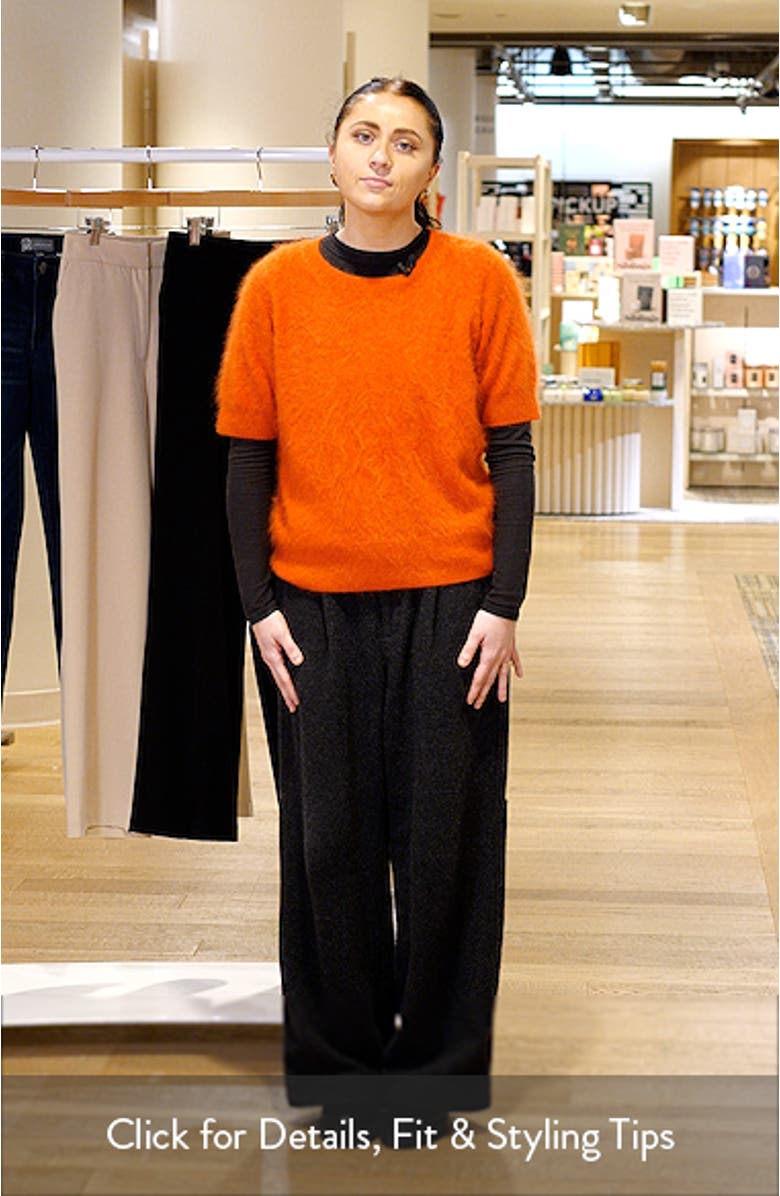 Brushed Cashmere Short Sleeve Sweater, sales video thumbnail