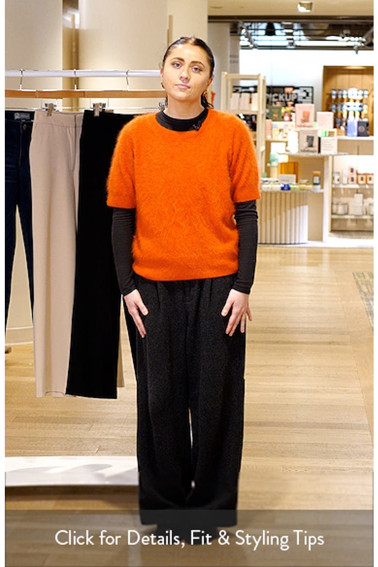 Brushed Cashmere Short Sleeve Sweater video
