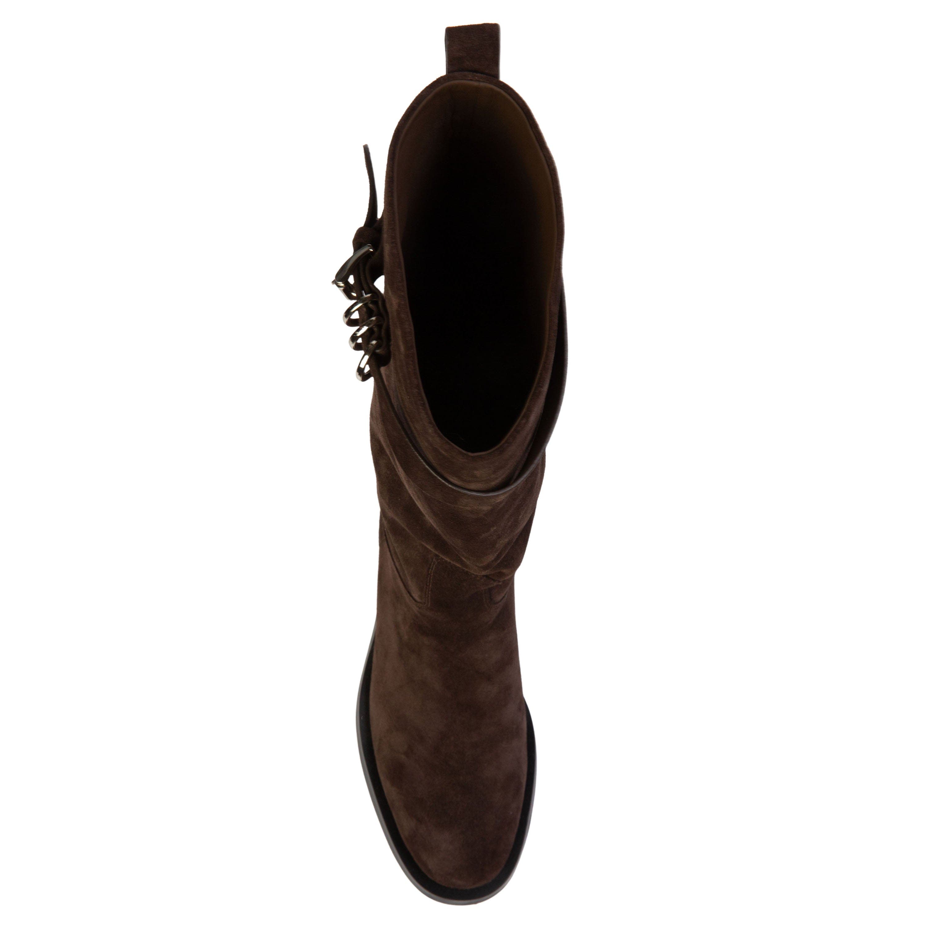 BLACK SUEDE STUDIO Ashley Suede Boot, Alternate, color, Dark Brown Suede