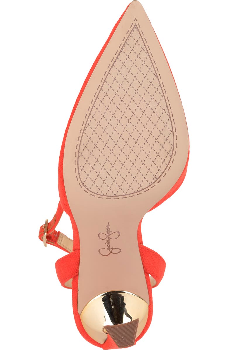 Jessica Simpson Ocanna Ankle Strap Pointed Toe Pump, Alternate, color, Orange 04