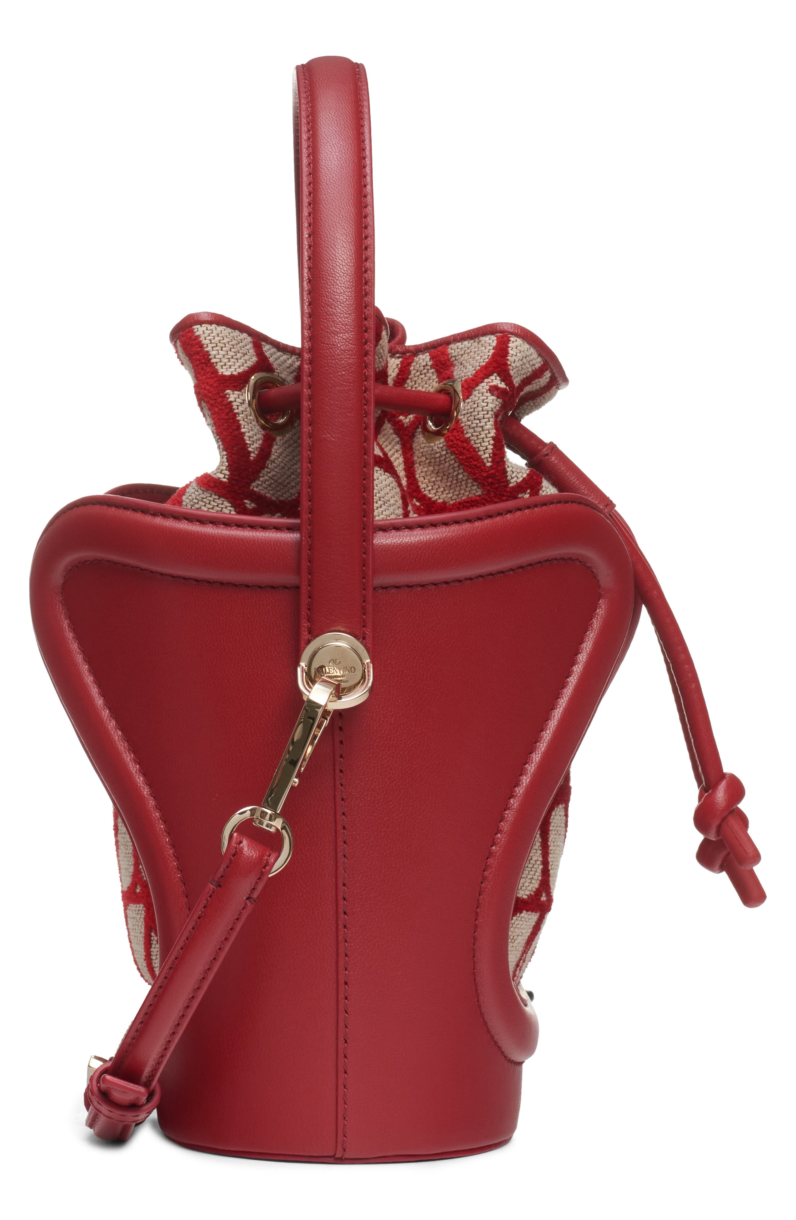 Valentino Garavani La Cinquième VLOGO Leather Bucket Bag, Alternate, color, 