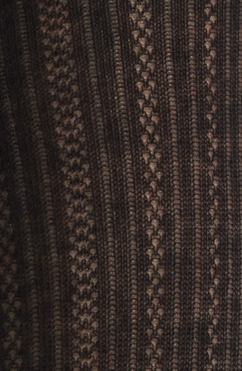 HIGH HEEL JUNGLE Kate Pointelle Bow Crew Socks, Alternate, color, Black