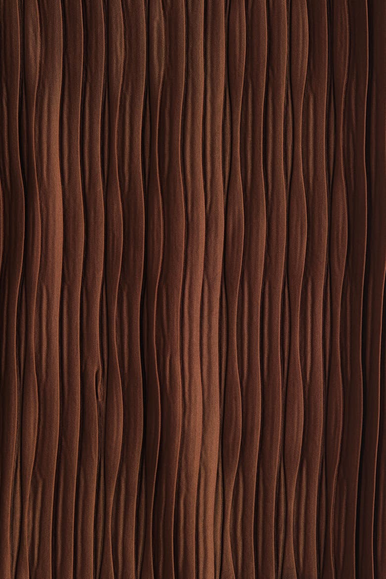 Crinkled Pull-on Trousers, Alternate, color, Brown