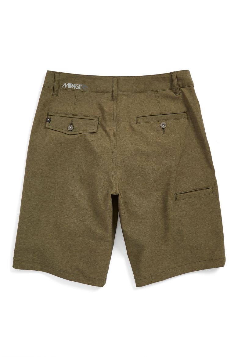 'Boardwalk - Mirage Phase' Hybrid Shorts, Alternate, color, MILITARY GREEN