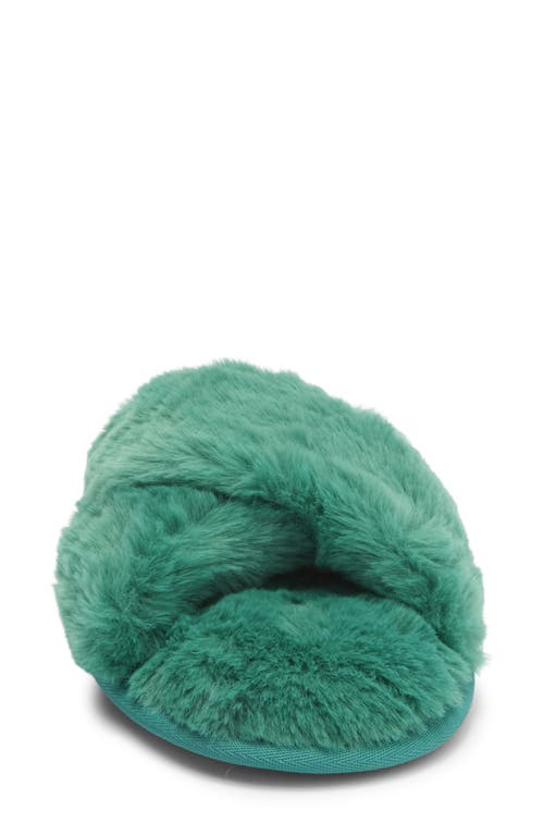 Rachel Roy Cardi Faux Fur Slipper In Green