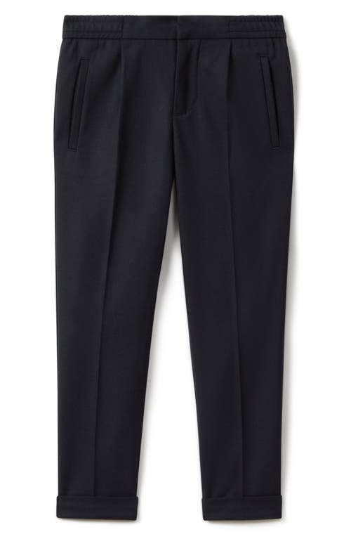 Reiss Navy Stretch Recycled Polyester-blend Trou In Blue