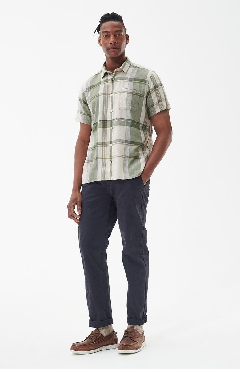 Barbour Bellerby Plaid Short Sleeve Button-Up Shirt, Alternate, color,