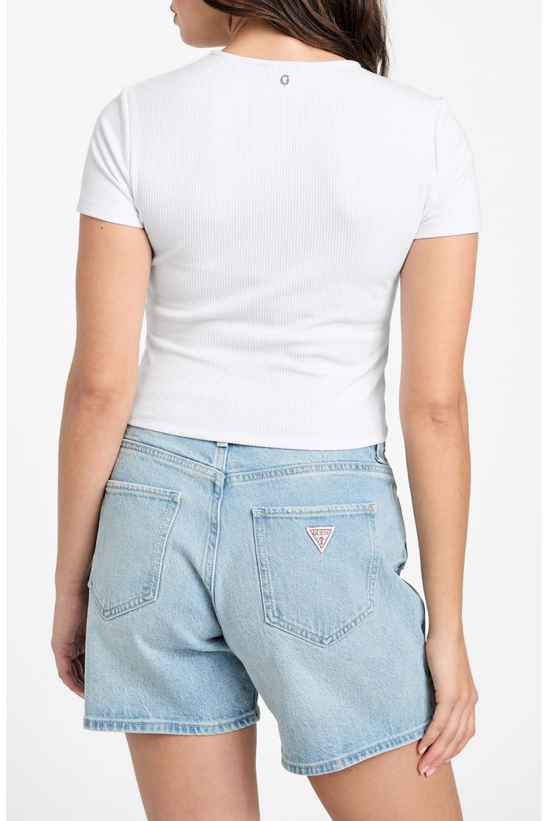 Terra Ribbed Crop T-Shirt, Alternate, color, PURE WHITE