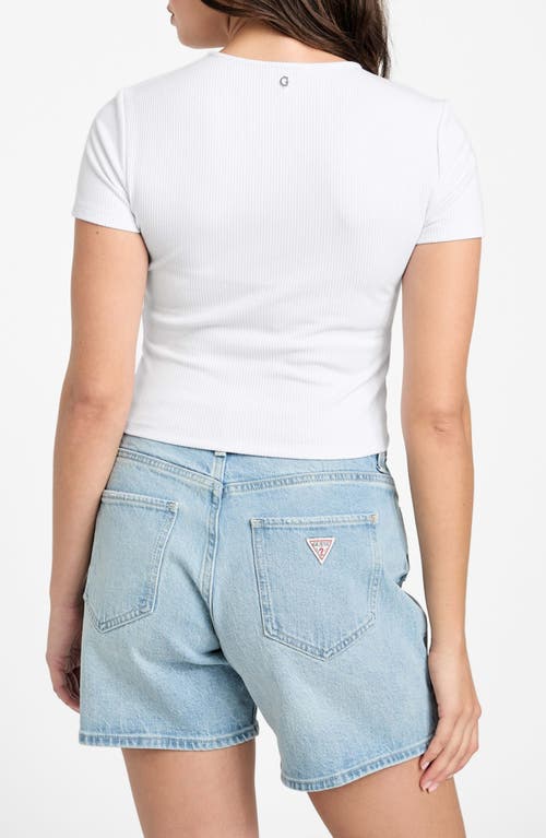 GUESS GUESS TERRA RIBBED CROP T-SHIRT