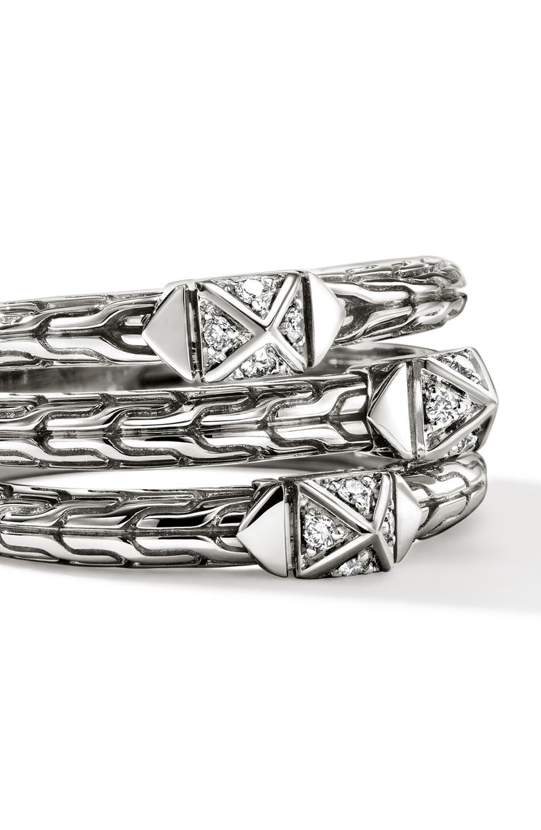 John Hardy Icon Stud Triple Row Ring, Alternate, color, Silver