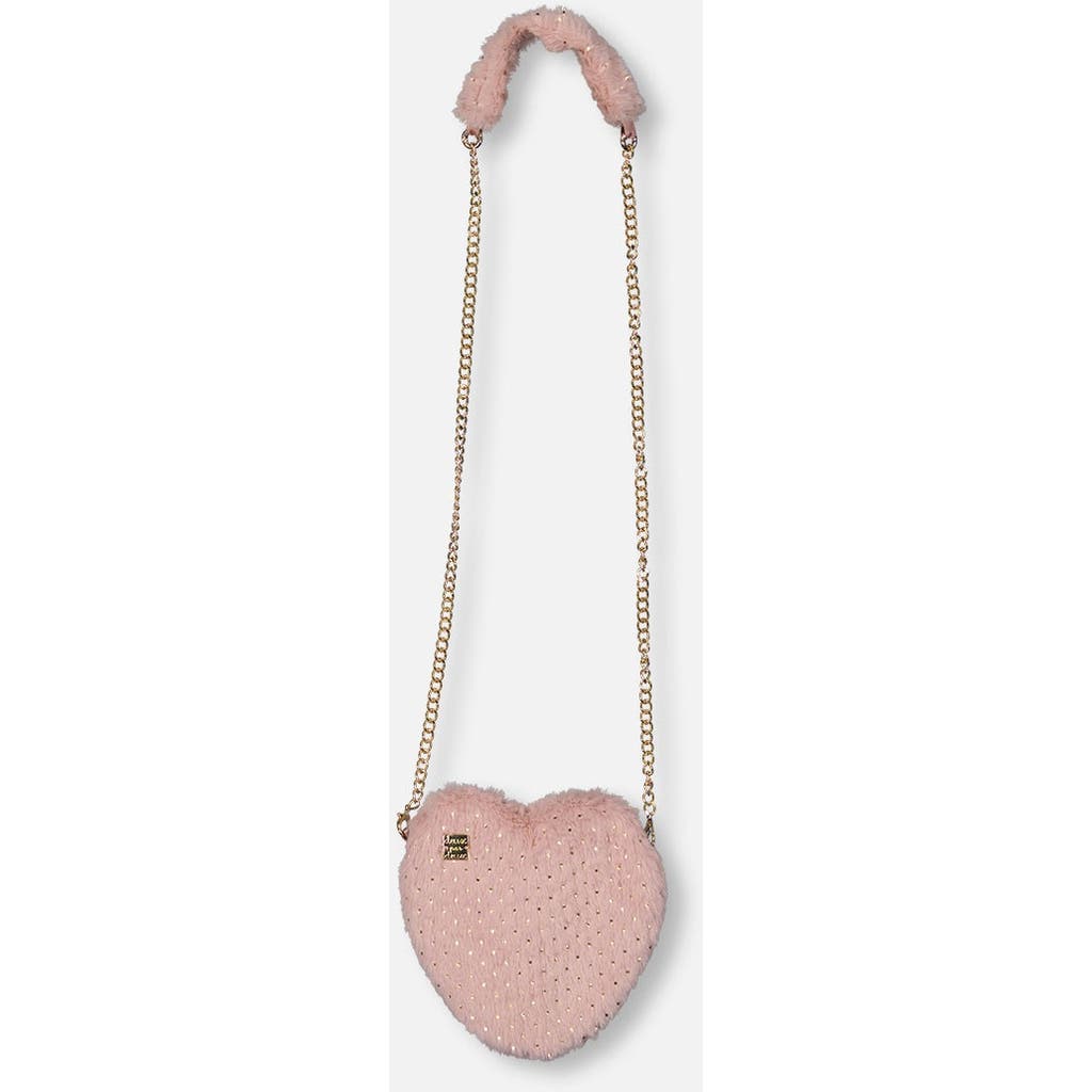 Deux Par Deux Fake Fur Shoulder Bag In Pink