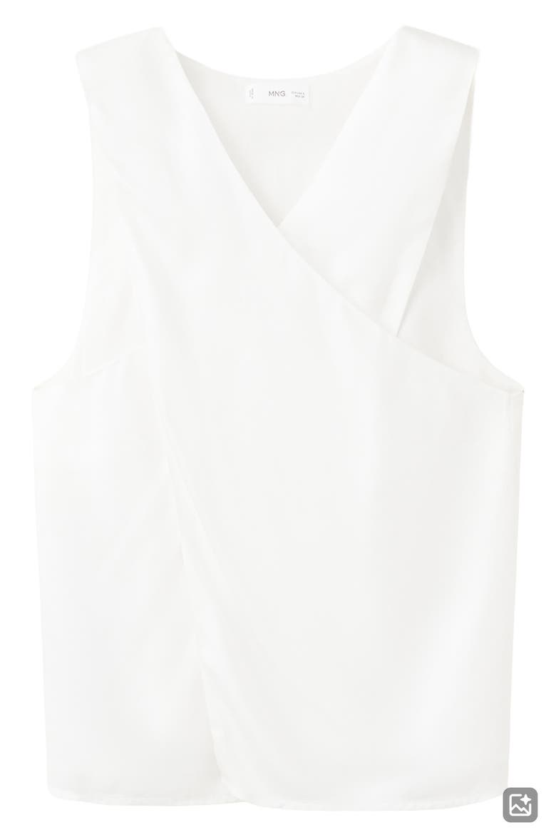 Flowy Crossover Sleeveless Top, Alternate, color, OFF WHITE