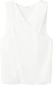 MANGO TEEN Flowy Crossover Sleeveless Top