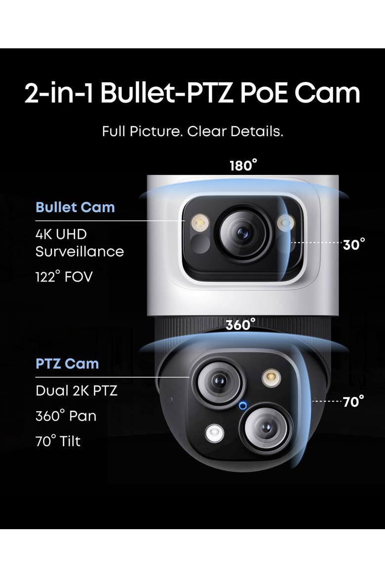 PoE NVR System S4, 4-Cam, 2TB HDD, PoE Wired, Alternate, color, White