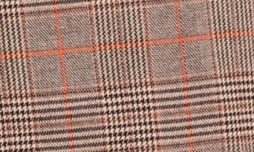 Paisley & Gray Downing Slim Fit Flat Front Plaid Dress Pants In Neutral