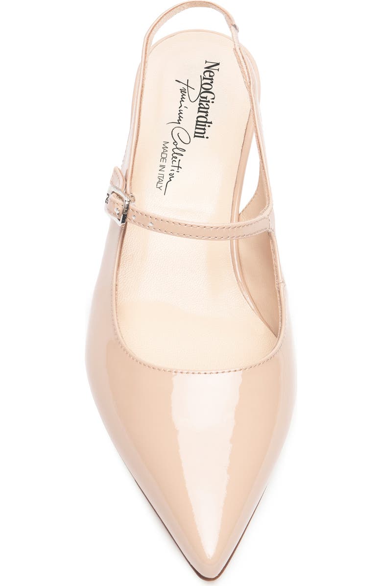 NeroGiardini Pointed Toe Slingback Pump, Alternate, color, Natural