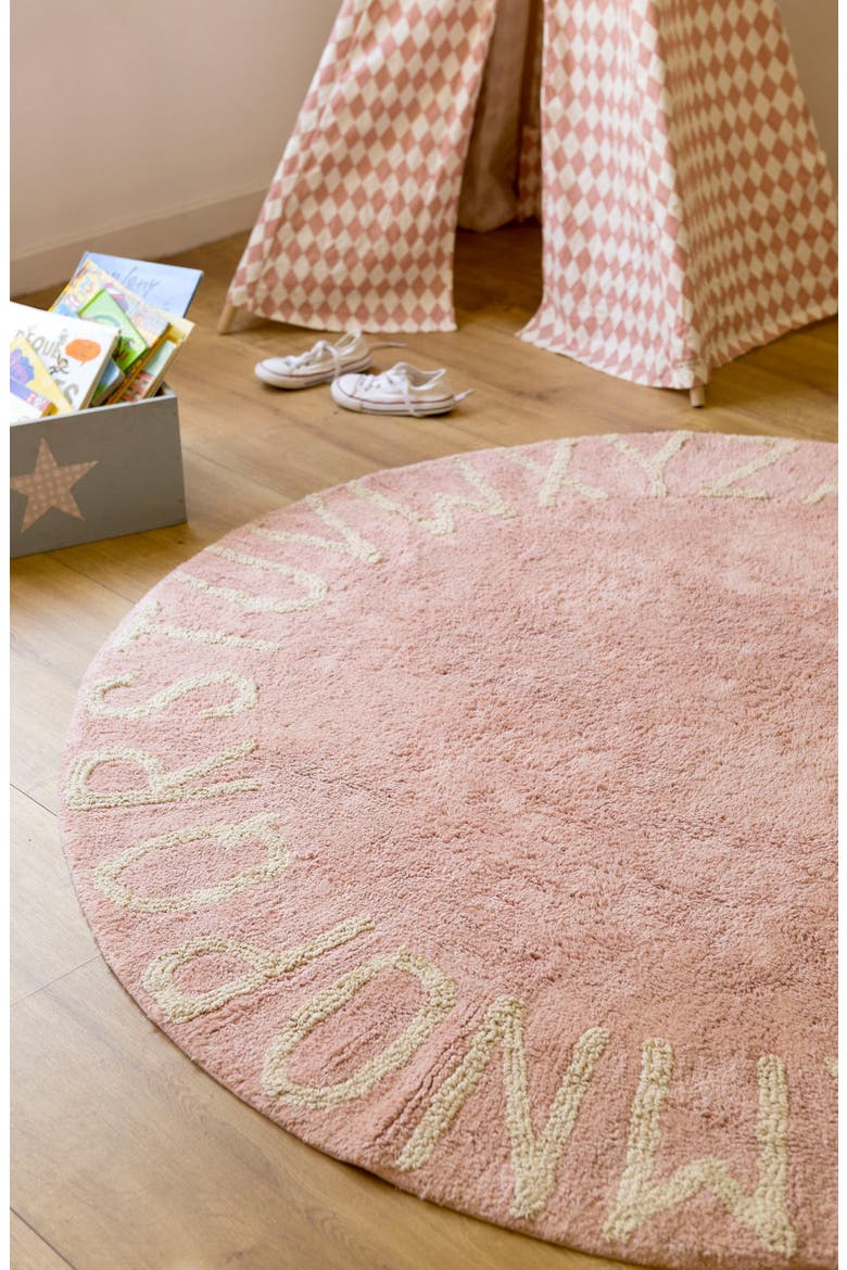 A to Z Rug, Alternate, color, ROUND VINTAGE NUDE
