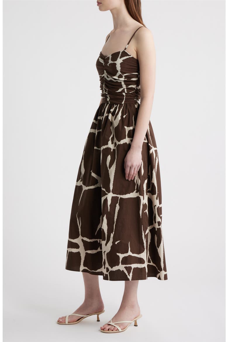 Fisher Printed Midi Dress, Alternate, color, TERRA
